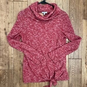 WHITE BIRCH Waffle Knit Cowl Neck Sweater Size Small NWT